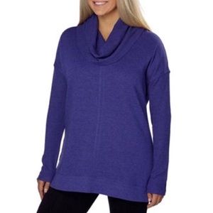 MNY Andrew Marc Cowl Sweater XL Purple Dolman